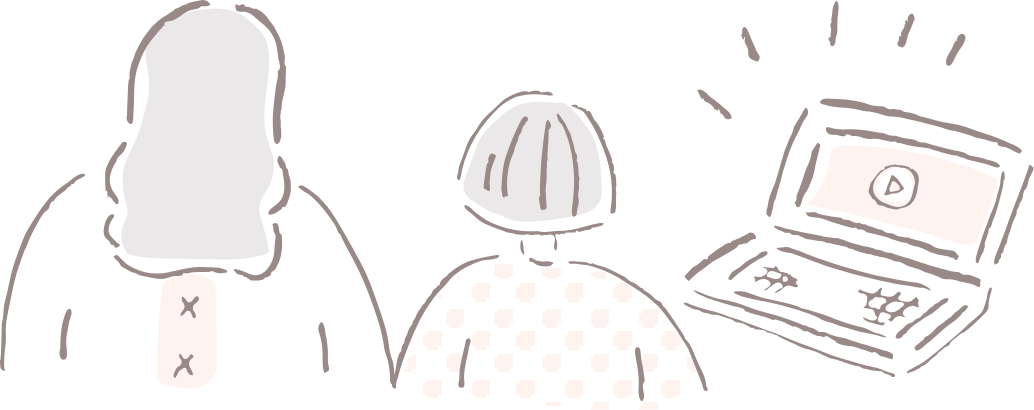 スライド確認のイラスト